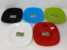 Premium Quality Eco Plastic Small Plates 19cm Pastel Colour Party Picnic BBQ New