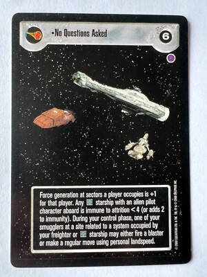 Star Wars CCG Reflections II No Questions Asked FS Eligible Dollar Rare