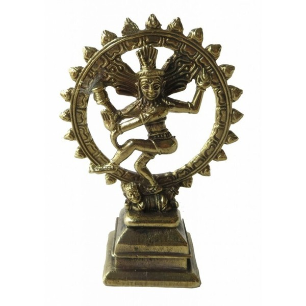 Shiva Narteshwara Messing 6,5Cm Figur Statue Skulptur Gottheit Altarfigur Feng-S-image