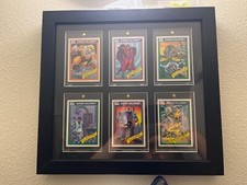 Graded Trading Card Display Case 6 PSA Slabs Sport Football Baseball Wood Frame