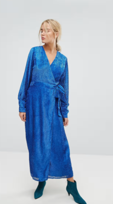 gestuz blue dress GESTUZ Blue Flower Short Dress – Paloma + Co