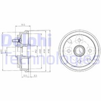 Delphi BF462 Bremstrommel FüR Daihatsu