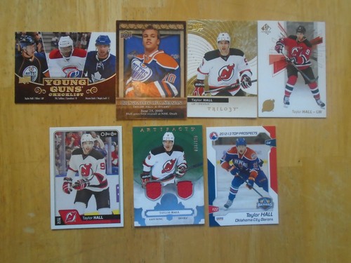 Taylor Hall (7) Card Lot Jersey Card 073/125--Y. Gun--Pre Rookie Devils -Bruins - Picture 4 of 4