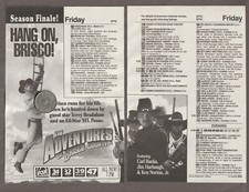 1994 Adventures/BRISCO COUNTY Jr. Mag. AD~Terry BRADSHAW/Jim HARBAUGH/Ken NORTON