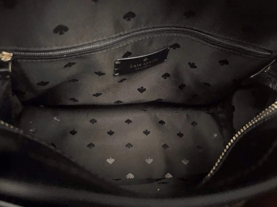 Сумка через плечо Kate Spade черная сафьяновая кожа Staci средняя - Изображение 3 из 4