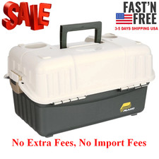  HOT SALE Plano 6-Tray Hip Roof Large Tackle Storage Box, Green/Sand, NEW USA