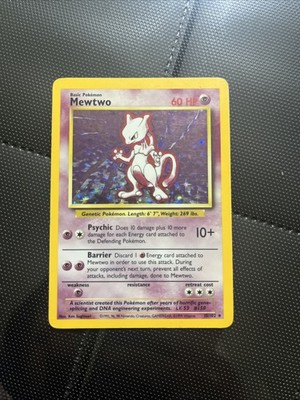 ICONIC - Pokemon Mewtwo 10/102 Holo Unlimited Card. Set Sockel sehr gut conds