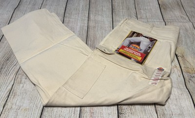 VTG 90's Dickies Carpenter Pants 40x30 Cream Canvas Painter USA NWOT TubA1
