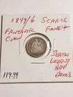 1849/6 Fine+ Scarce Fantastic Coin Seated Liberty Half Dime Rare