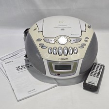 Sony CFD-E75 Boombox CD Player Radio Cassette AM/FM Stereo w/ Remote - TESTED