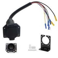 AnTo 7 Wire to 7 Way RV Trailer Light Custom Plug Wire Harness Electrical Quick