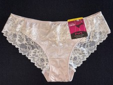 Maidenform Panty Bikini Second Skin Lace Tanga Cinched Back M Nylon Underwear