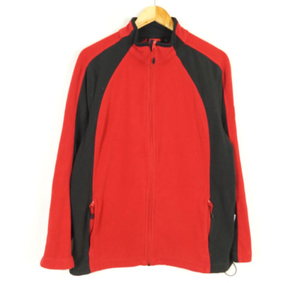 ENGELBERT STRAUSS Men Fleece Jacket Size L DRYPLEXX Red Mock Neck Full Zip