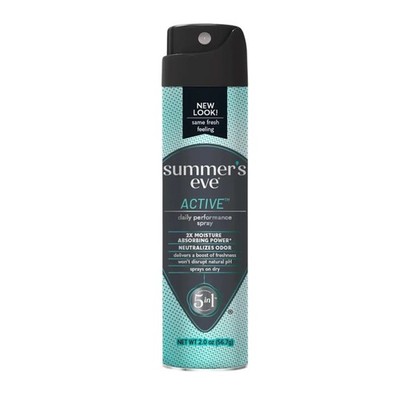 Summer's Eve Active Daily Performance Freshening Spray 2 oz - 5-in-1 Formula