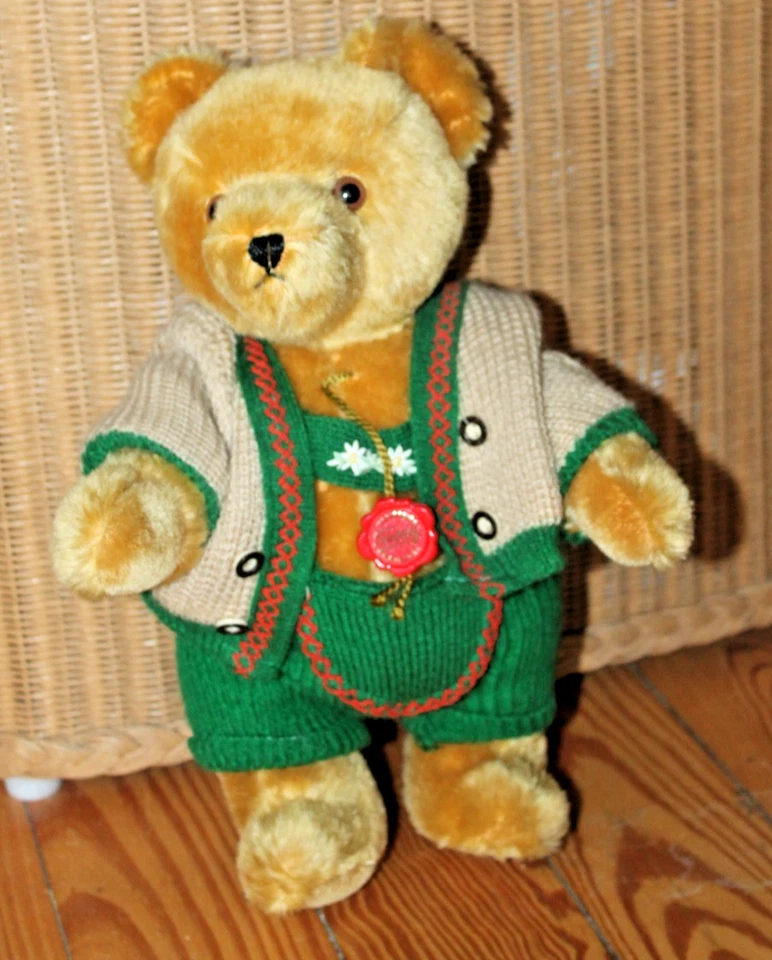 Teddy Hermann Original Bär mit toller Stimme, Bayerntracht, Oktoberfest, 32 cm - Bild 2 von 4