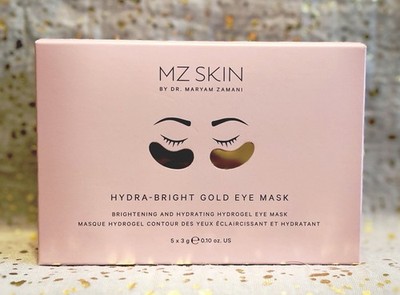 MZ SKIN~Hydra-Bright Gold Eye Masks~Brightening & Hydrating~5 Single Pair~NIB~