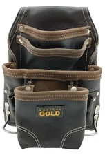 Leather Gold Heavy Duty Tool Pouch | Carpenters Tool Pouch 3150, Black