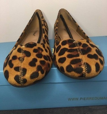 Pierre Dumas Women's Ballet Leopard Flat Size 7 1/2 M Slip On