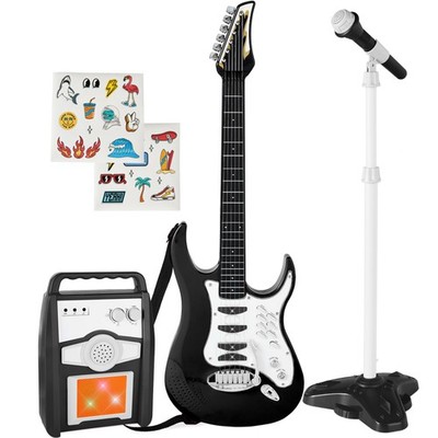 Best Choice Products Kids Electric Guitar Toy Play Set 6 Songs Microphone Amp