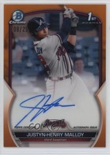 2023 Bowman Chrome Prospect Orange Refractor 8/25 Justyn-Henry Malloy Auto w5p
