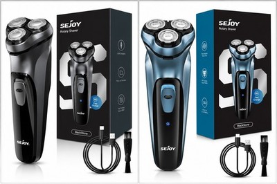 Sejoy Electric Beard Rotary Rasierer, wiederaufladbarer Rasierer LCD Power Indicato