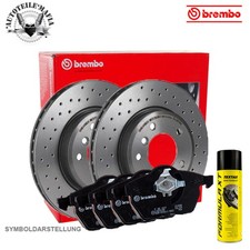 BREMBO Bremsensatz Sport Beläge + Bremsenreiniger vorne für CITROËN