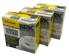 LOT of 3: BRK CO250LBT Carbon Monoxide Alarm 5yr Lithium Battery Tamper-Proof UL