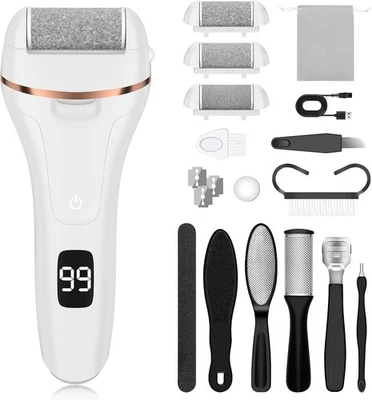 BANRAL Hornhautentferner Elektrisch Hornhaut Entfernen Fusspflege Set, 3 Ersatzrollen