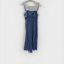 Ulla Johnson Bess Midi Dress Midnight Blue Striped Women’s Size 4