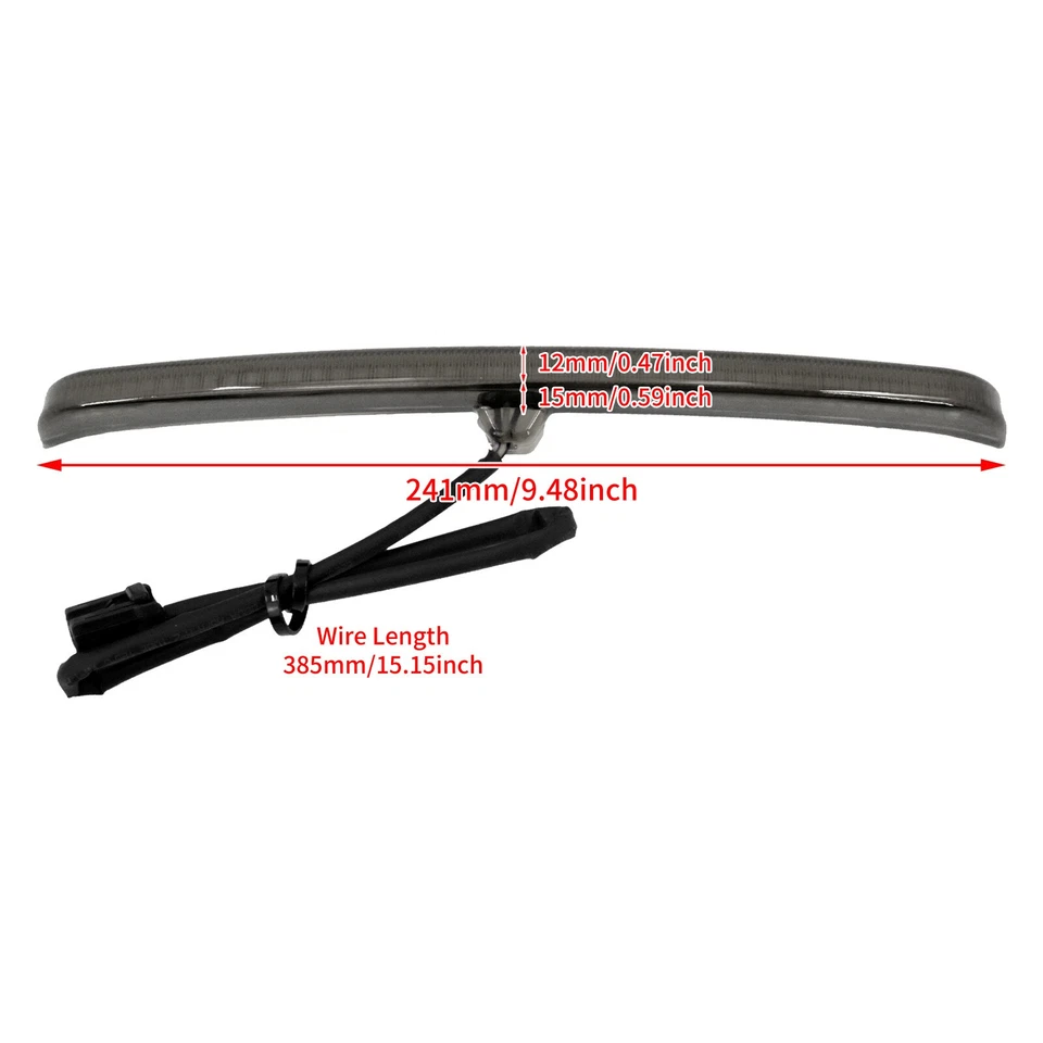 LED Fender Blades Brake Tail Lights w/ Somke Lens Fit For Harley Touring 2009-23 - Image 4 of 4