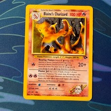 Pokemon Blaine's Charizard Gym Challenge 2/132 CREASED DMG Englisch Karte
