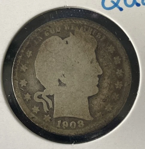 1908-D Barber Quarter - Good