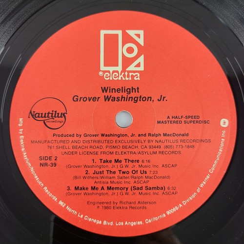 Grover Washington, Jr. Winelight LP Vinyl Record SuperDisc NR-39 - Excellent - Picture 9 of 10