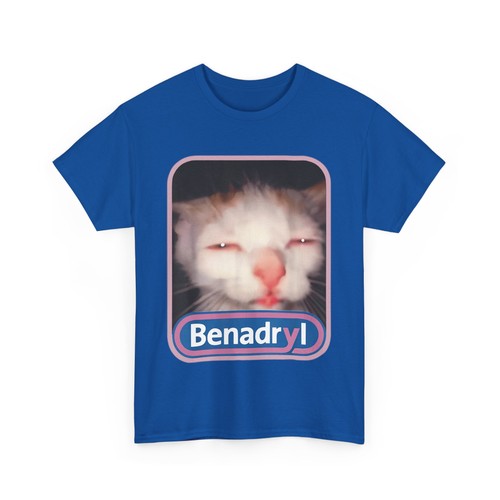 Benadryl Meme Cat Benny Cute & Funny T-Shirt - Picture 29 of 38
