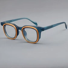 Nerd Color Blocking Acetate Eyeglasses Frame Reading Glasses Trend Men Women