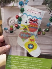 dimensions bright ornaments Stocking Needle Point Kit 19" L