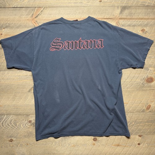 Camiseta Carlos Santana Para Hombre XL Doble Cara Desteñida Gráfico Envejecido Azul 2006 - Imagen 2 de 17