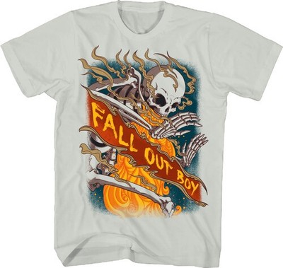 Fall Out Boy - Fall Out Boy - Skeleton T-Shirt - XL Ice Grey TS0101FOBA4 [New ]