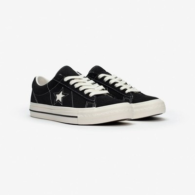 UNISEX CONVERSE ONE STAR 95 OX BLACK/VINTAGE WHITE A14711C-001-SIZE 11
