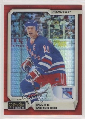 2018-19 O-Pee-Chee Platinum Red Prism 34/199 Mark Messier #142 HOF 1ic