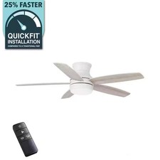 Ashby Park 52 In. White Color Changing Integrated LED Matte White Indoor Ceiling