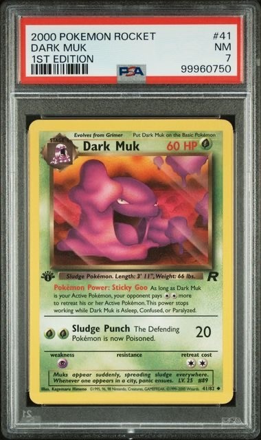 DARK MUK #41 PSA 7 • 2000 POKEMON ROCKET 1ST EDITION