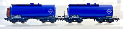 Marklin Lot-46527 HO DB Blue ''ARAL'' branded tank cars w/brakeman's cab