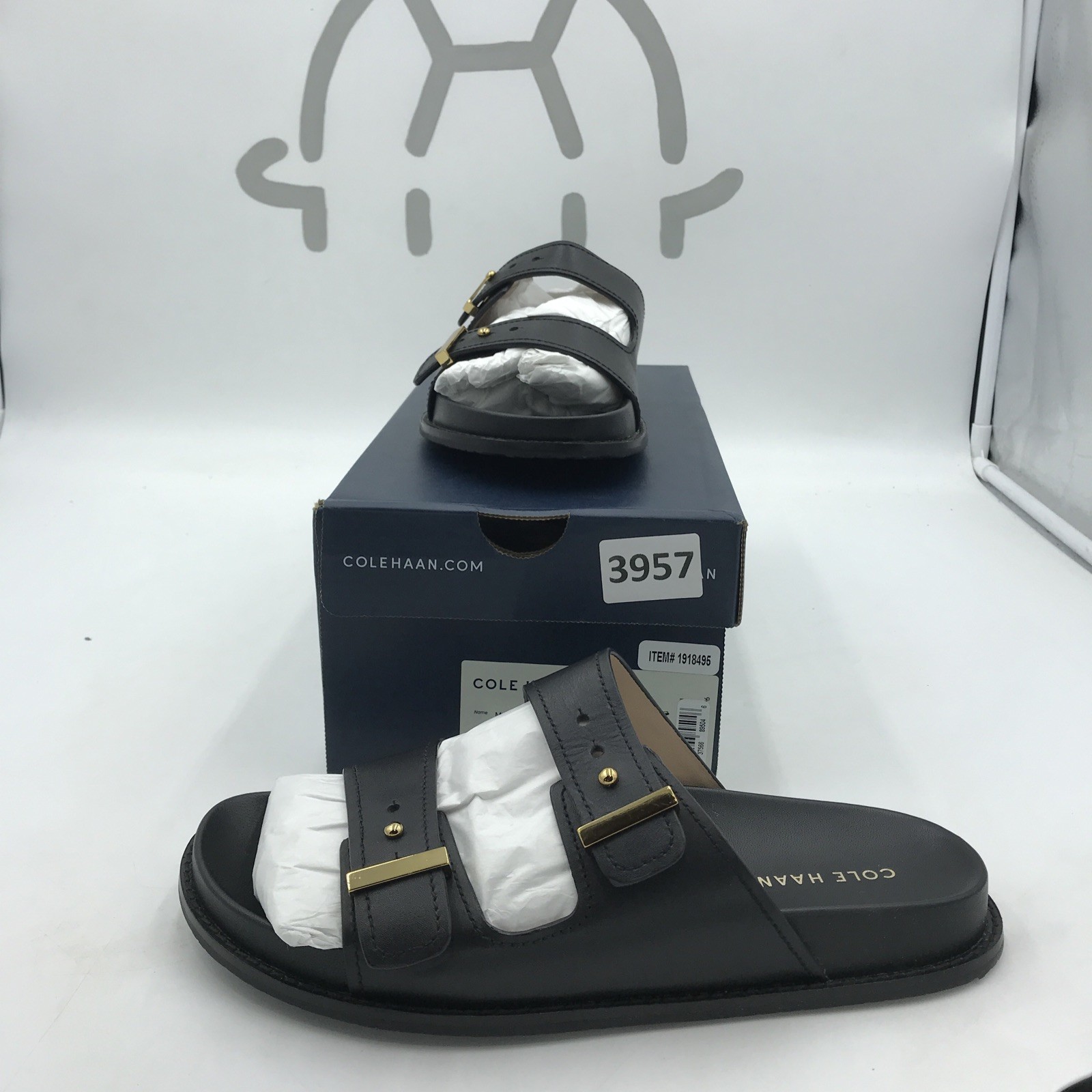 Cole Haan Women's Marisol Footbed Sandal Black LTR Size 8