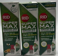 3PK Rid Super Max Sensitive Skin Lice Elimination Kit W Comb ~ EXP 1/26+ ~ READ
