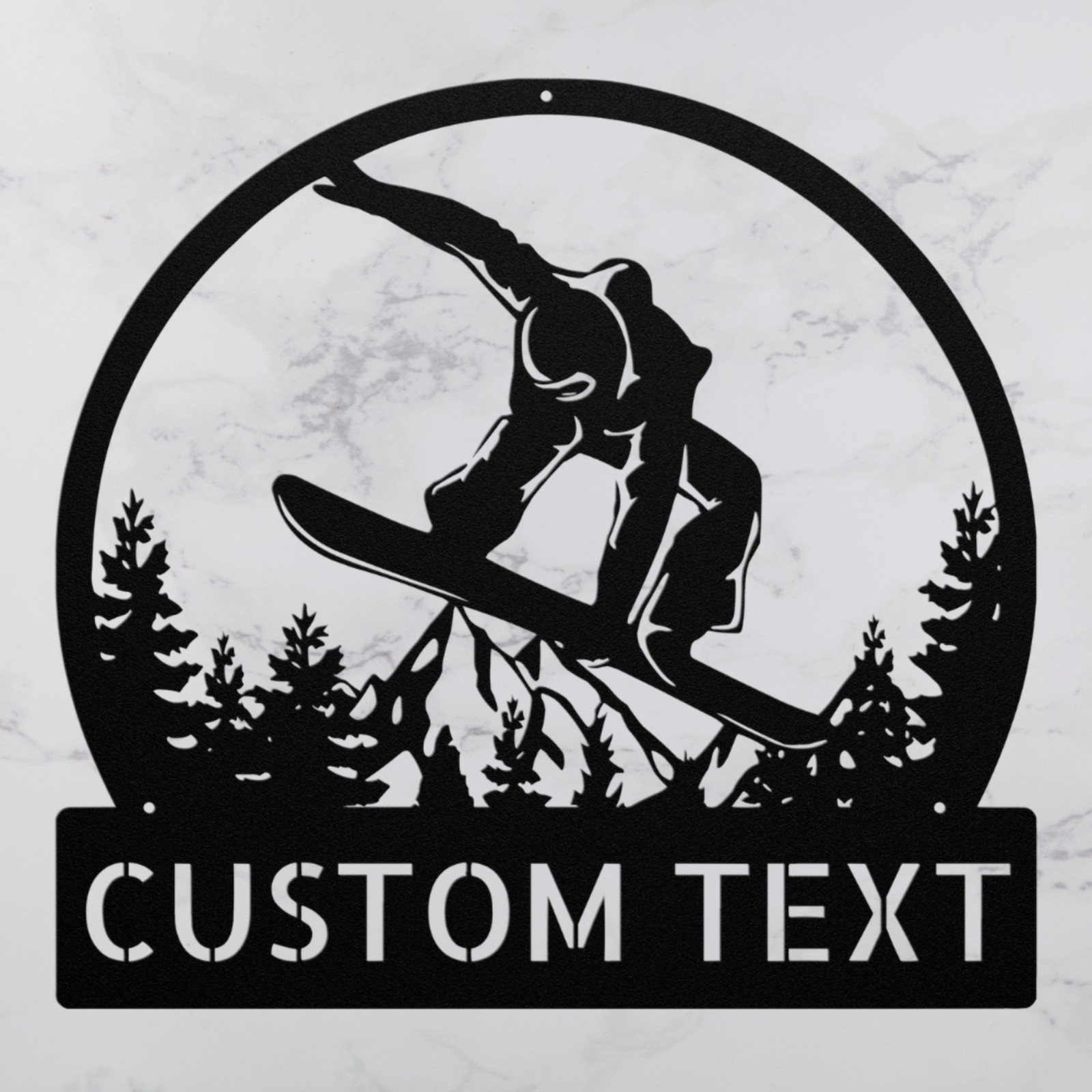 Personalized Snowboard Metal Sign Custom Home Office Decor for Snowboard Lovers