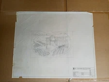 CBS Television Studio Original Pencil Set Performance Stage Design 1970's 