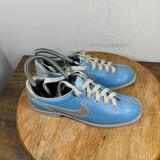 Vintage Nike Bowling Shoes Light Blue Silver Metallic Womens 6.5 840305SN