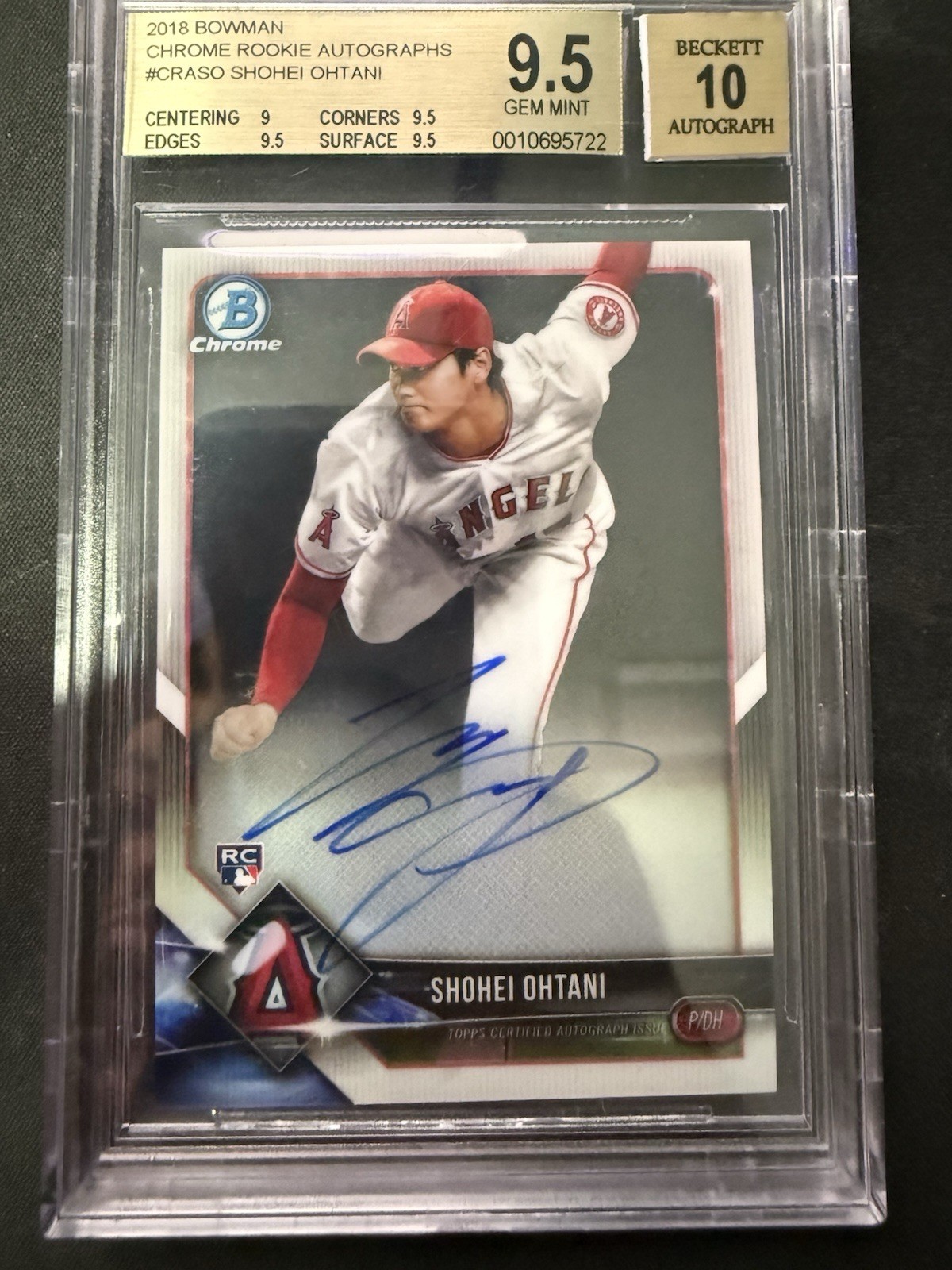 2018 Bowman Chrome Rookie Autographs Shohei Ohtani 9.5/10 10 AUTO!!!!!