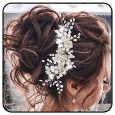 Pearl Hair Vine Wedding Silver Flower Girl Headpiece Bridal Accessories